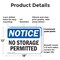 Signmission No Storage Permitted, 18 in W x Rectangle, Plastic OS-2PACK-NS-P-1218-L-14868 - alternate 8